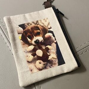 Canvas Pouch with Puppy Beagle